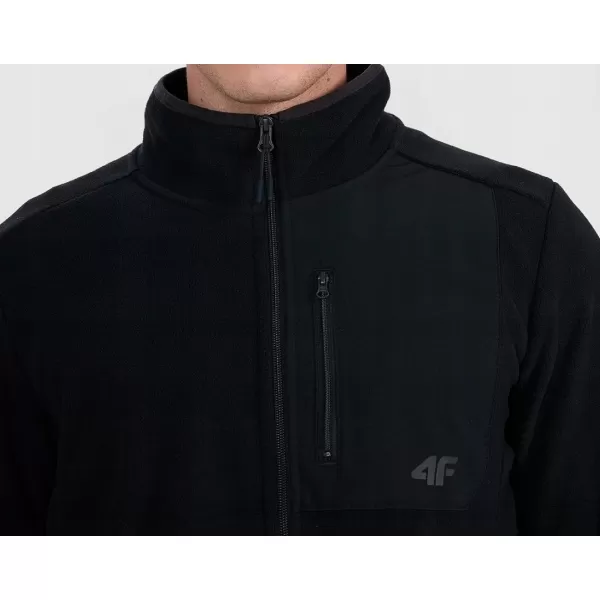  Pánská fleece mikina 4F 4FWAW25TFLEM417 DEEP BLACK 