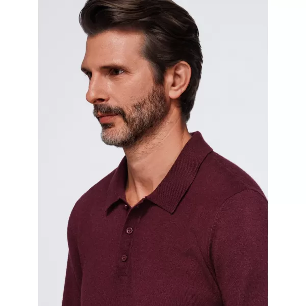  Pánská triko s límečkem OMBRE OM-POLS-0151 BURGUNDY 