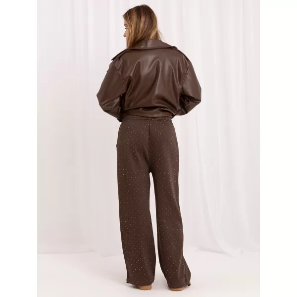  Dámské tepláky ITALY MODA IR-SP-YV5504.66 BROWN 