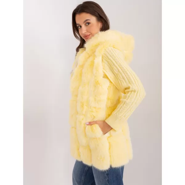 Dámská vesta WOOL FASHION ITALIA AT-KZ-2379.96P BRIGHT YELLOW 