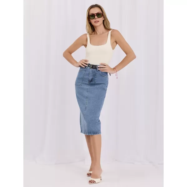  Dámská sukně FACTORY PRICE HM-SD-MC7308.29 DARK BLUE 