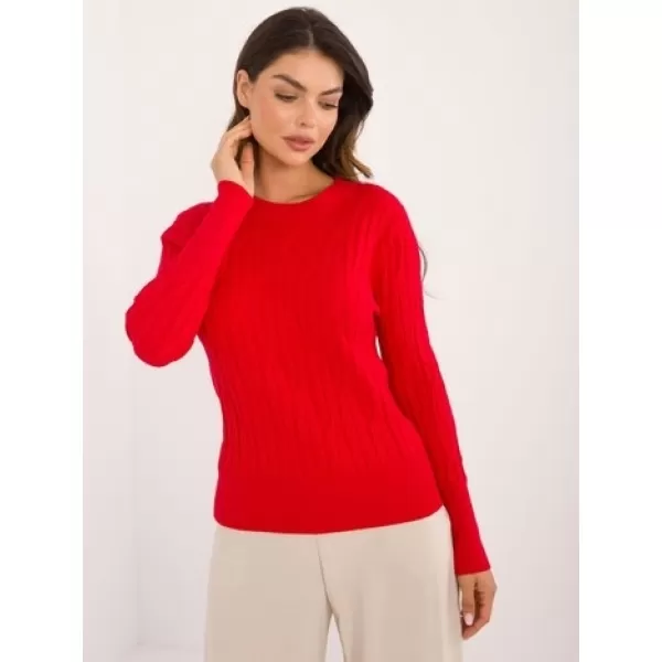  Dámský svetr WOOL FASHION ITALIA AT-SW-2338-2.61 DARK RED 