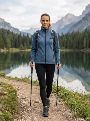 Dámská micro fleece mikina MALFINI FACTOR 853 TMAVÝ DENIM MELÍR