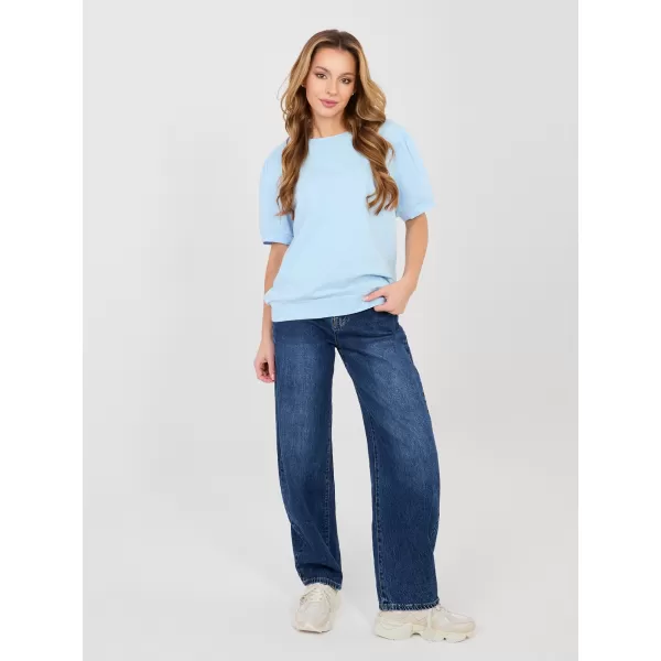  Dámské triko RUE PARIS RV-BZ-A1184.21 LIGHT BLUE 