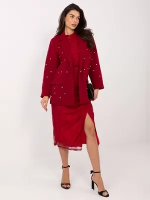 Dámské sako ITALY MODA IT-MA-18365.97 BURGUNDY