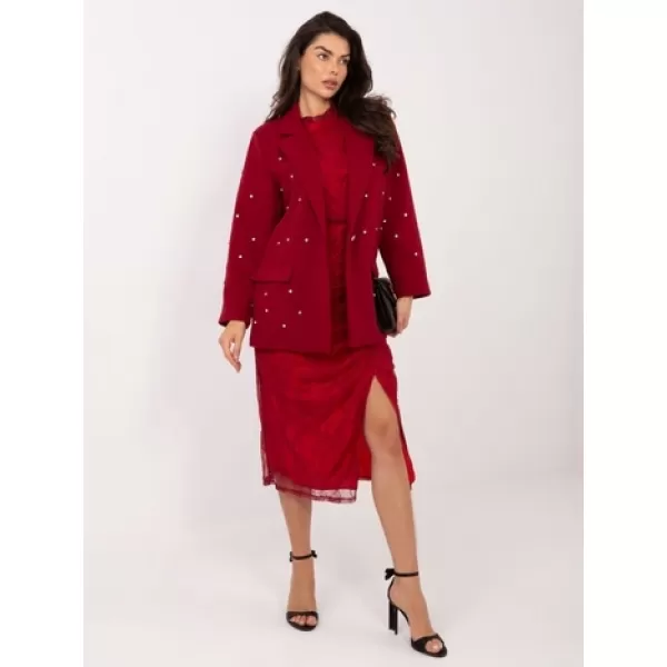 Dámské sako ITALY MODA IT-MA-18365.97 BURGUNDY 