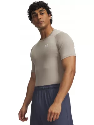 Pánské triko UNDER ARMOUR HG ARMOUR COMP SS 1361518-203 HNĚDÁ