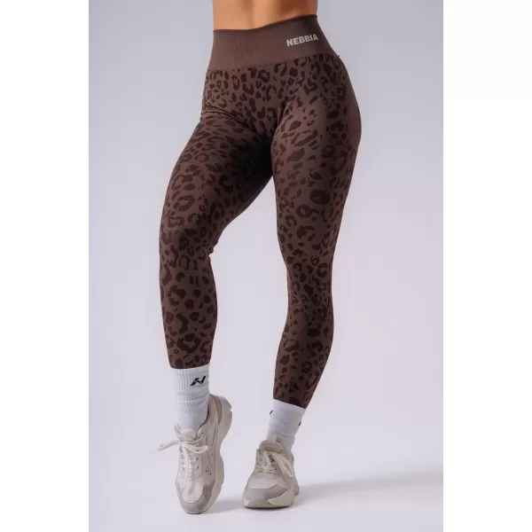  Dámské legíny NEBBIA PRIMAL 849 DARK BROWN LEOPARD 