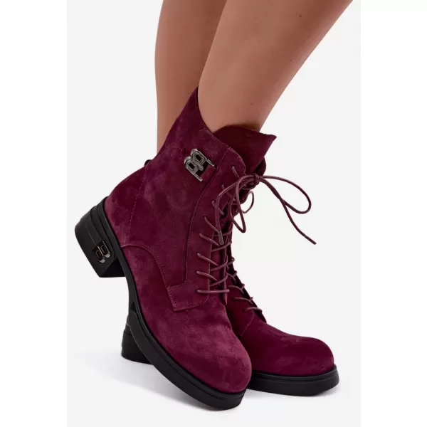  Dámské kotníkové boty VINCEZA 67044 BURGUNDY 