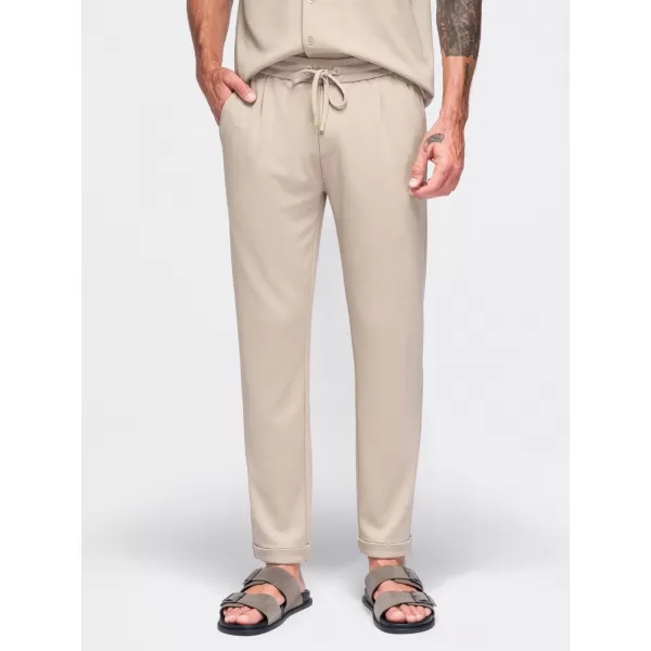  Pánské kalhoty OMBRE OM-PACP-0306 BEIGE 