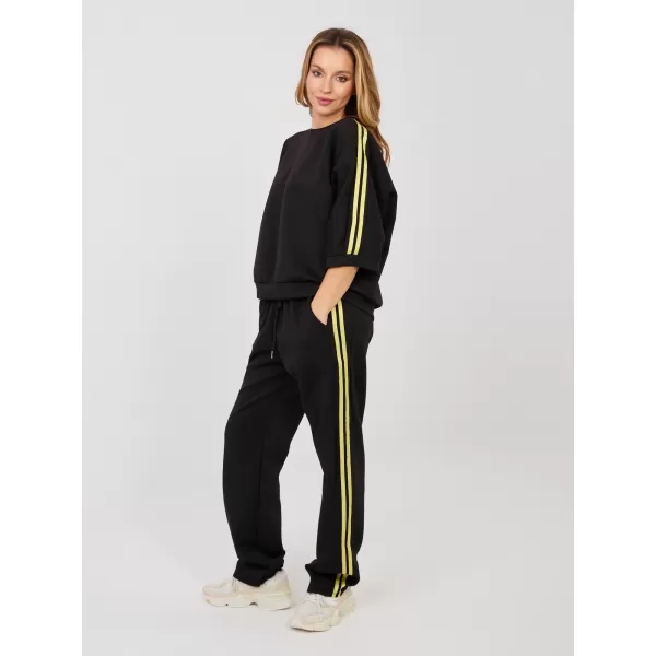  Dámská tepláková souprava RUE PARIS IT-KMPL-22215.78 BLACK 