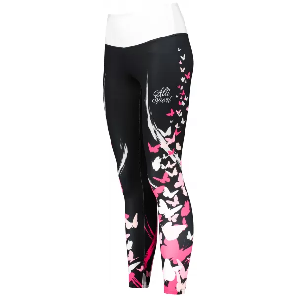  Dámské dlouhé legíny premium (nové velikosti) ALTISPORT VOJ/ALW022LEG05 ČERNORŮŽOVÁ 