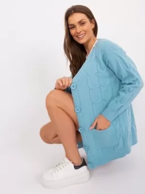 Dámský svetr WOOL FASHION ITALIA AT-SW-2241.36P LIGHT BLUE
