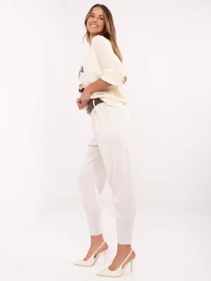 Dámské kalhoty ITALY MODA DHJ-SP-20316.16 LIGHT BEIGE