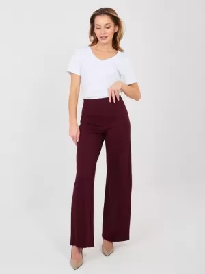 Dámské kalhoty RUE PARIS IT-SP-FL9792.12 DARK PURPLE