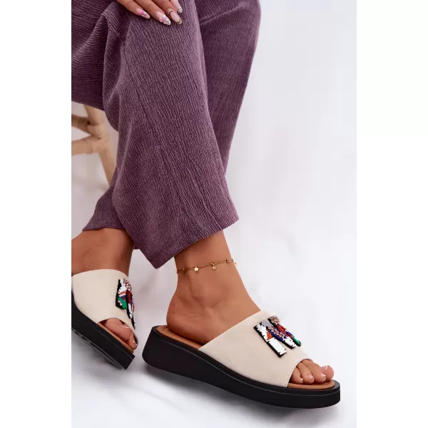  Dámské pantofle VINCEZA 66942 BEIGE 