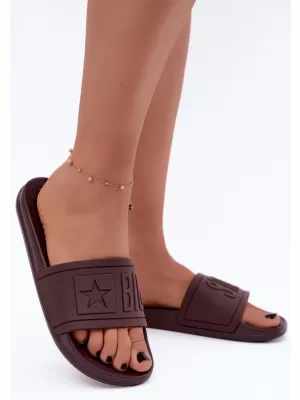 Dámské pantofle BIG STAR SHOES UU274072 HNĚDÁ