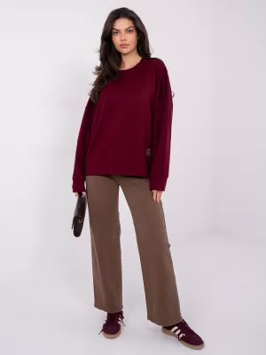 Dámská mikina RUE PARIS RV-BL-A1063.96 BURGUNDY