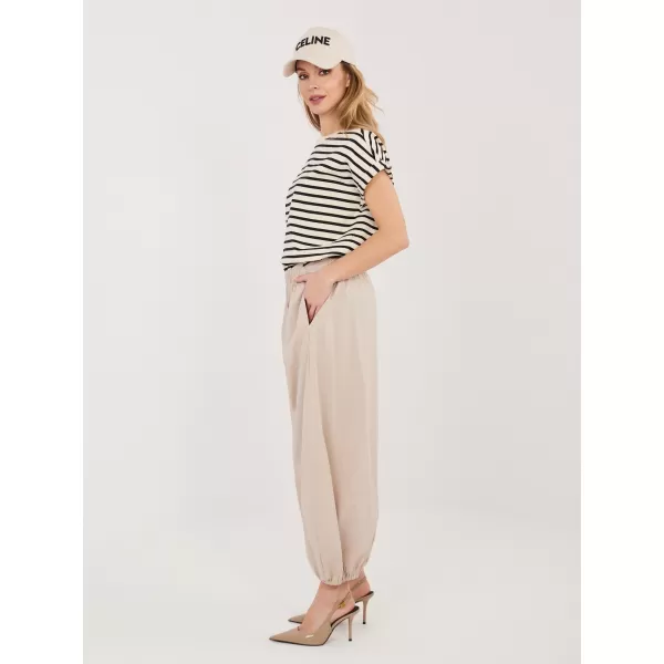  Dámské kalhoty RUE PARIS IT-SP-FL10309.60 BEIGE 