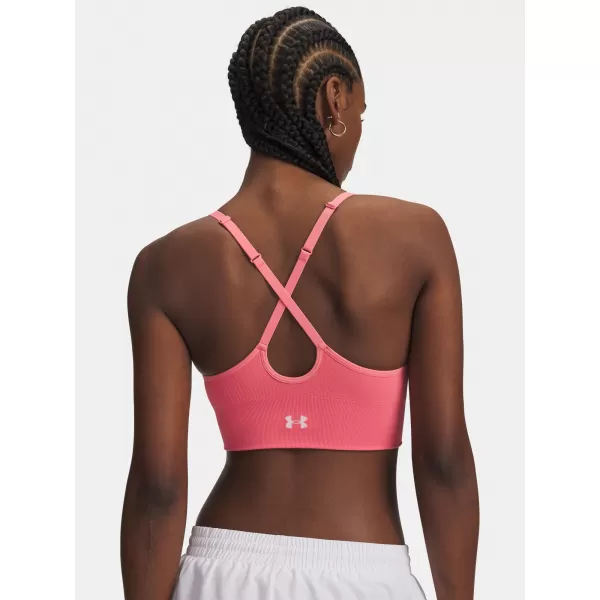  Dámská podprsenka UNDER ARMOUR VANISH SEAMLESS LOW BRA 1384417-600 RŮŽOVÁ 