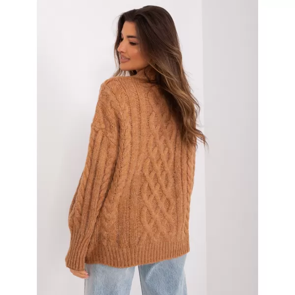  Dámský svetr WOOL FASHION ITALIA AT-SW-2363-2.11P CAMEL 