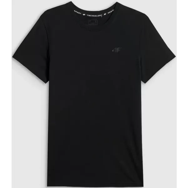  Pánské triko 4F 4FWAW25TTSHM2401 DEEP BLACK 