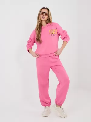 Dámská tepláková souprava RUE PARIS IT-KMPL-22181.29 DARK PINK