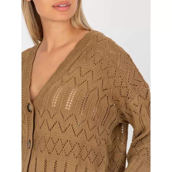  Dámský svetr RUE PARIS LC-SW-8022.04P DARK BEIGE 
