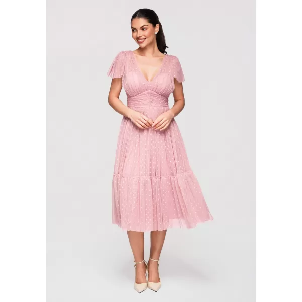  Dámské šaty LARICA LA-OM-DLR329 DARK PINK 