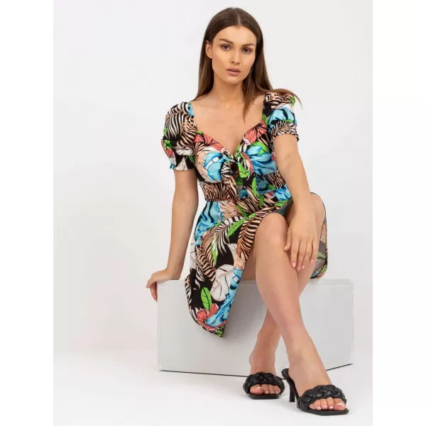  Dámské šaty ITALY MODA DHJ-SK-15836.51 BLACK AND BLUE 
