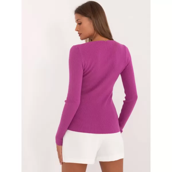  Dámský svetr WOOL FASHION ITALIA AT-SW-2332-2.65 DARK PURPLE 