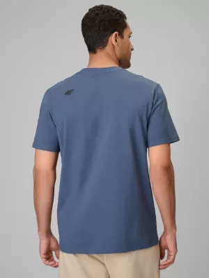 Pánské triko 4F 4FWAW25TTSHM2401 DENIM
