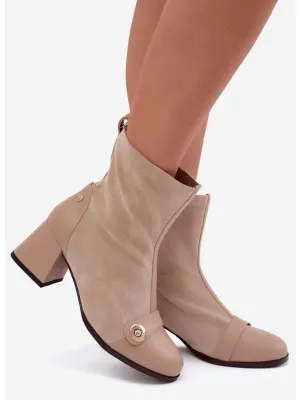 Dámské kotníkové boty MACIEJKA K7819-04/00-7 BEIGE