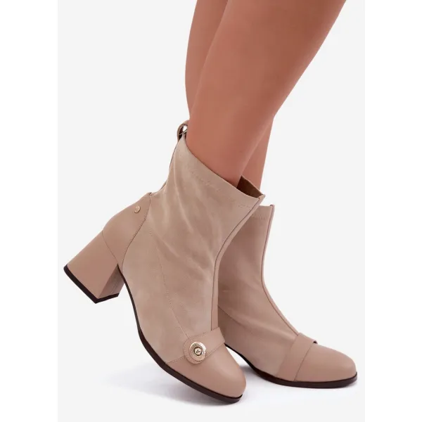  Dámské kotníkové boty MACIEJKA K7819-04/00-7 BEIGE 