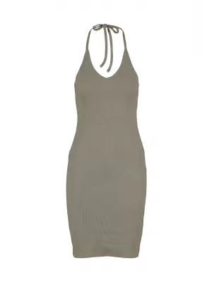 Dámské šaty URBAN CLASSICS TB7547-18328 PALE OLIVE