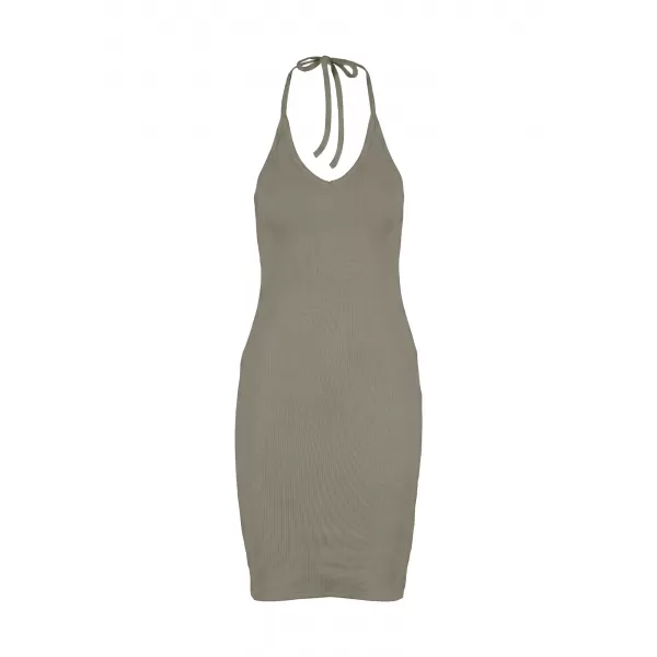 Dámské šaty URBAN CLASSICS TB7547-18328 PALE OLIVE 