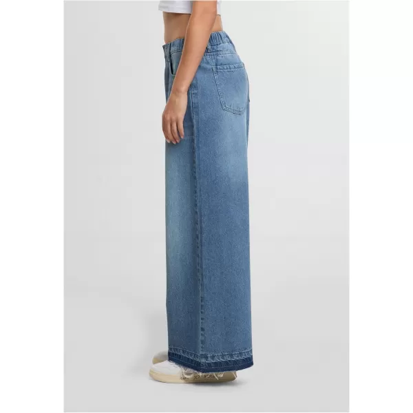  Dámské kalhoty URBAN CLASSICS TB7712 MID DEEP BLUE WASHED 