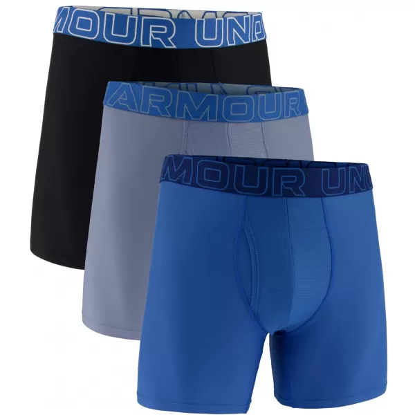  Pánské boxerky UNDER ARMOUR M UA PERF TECH 6IN (3KS) 1383878-448 MODRÁ 