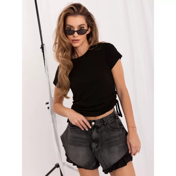  Dámské tričko RUE PARIS RV-TS-A1467.98 BLACK 