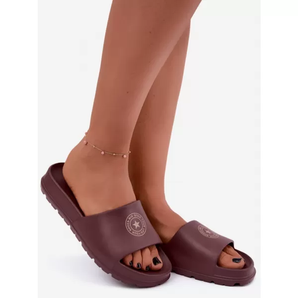  Dámské pantofle BIG STAR SHOES UU274075 VÍNOVÁ 