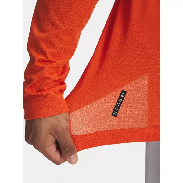  Pánské triko UNDER ARMOUR VANISH ELITE SEAMLESS 1/4 ZP 1382798-844 ORANŽOVÁ 