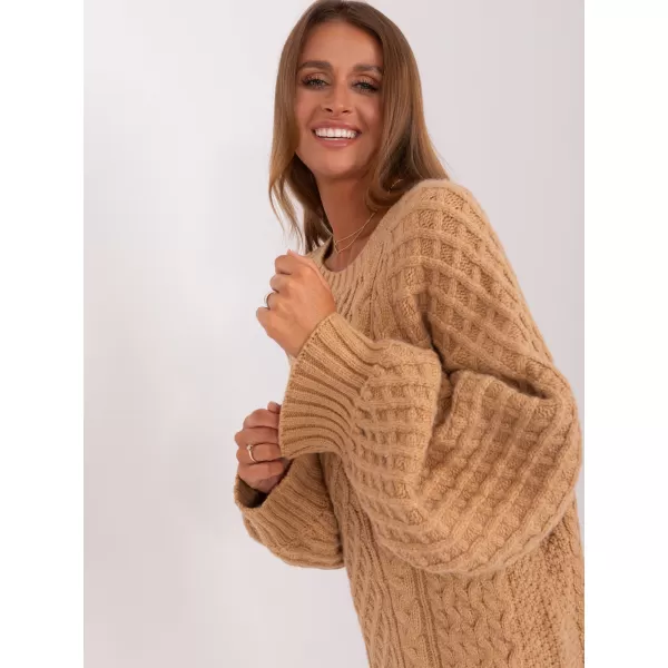  Dámský svetr WOOL FASHION ITALIA AT-SW-2367-2.64P CAMEL 