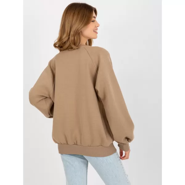  Dámská mikina EX MODA EM-BL-N652.46 DARK BEIGE 