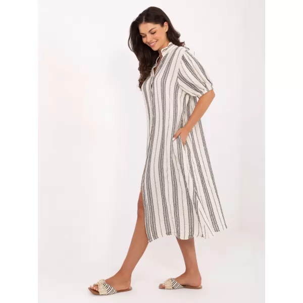  Dámské šaty OCH BELLA TW-SK-BI-2451.84 WHITE-BLACK 