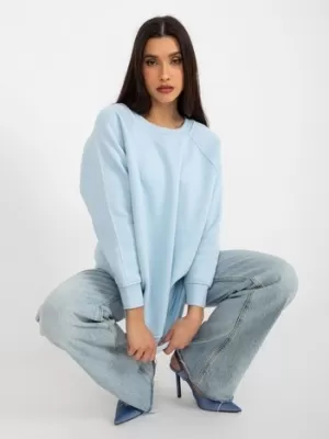 Dámská mikina EX MODA EM-BL-711-1.03X LIGHT BLUE