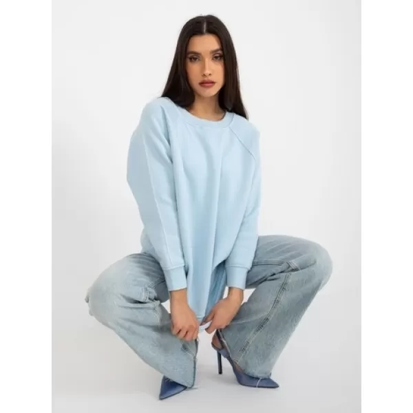  Dámská mikina EX MODA EM-BL-711-1.03X LIGHT BLUE 