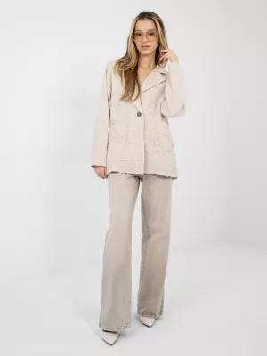 Dámská bunda RUE PARIS IT-MA-FL9992.97 BEIGE