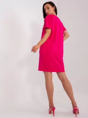 Dámské šaty RUE PARIS RV-SK-8724-1.91 FUCHSIA