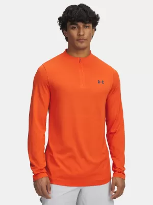 Pánské triko UNDER ARMOUR VANISH ELITE SEAMLESS 1/4 ZP 1382798-844 ORANŽOVÁ