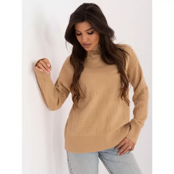  Dámský svetr WOOL FASHION ITALIA AT-SW-2342-1.35 CAMEL 